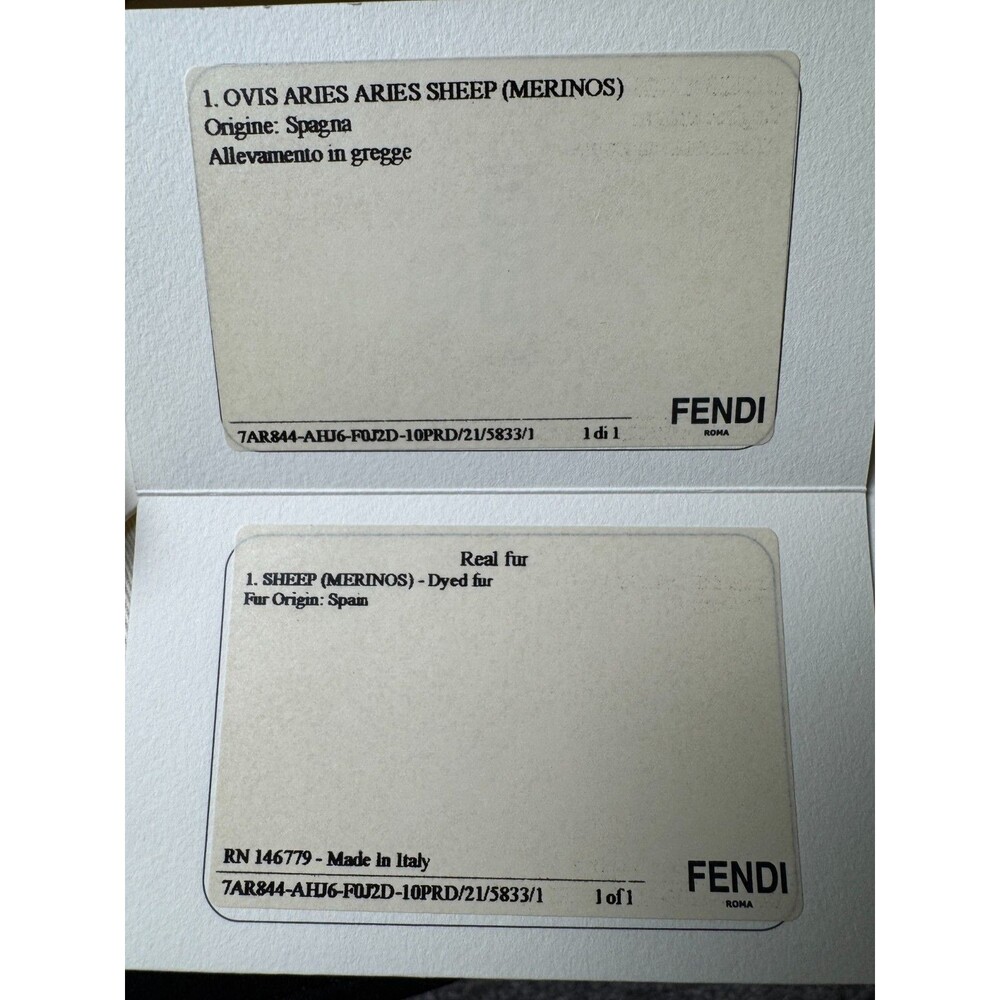 Fendi Baguette Bag Tan and Gold Shearling Mini with original COA, tags, dust bag - Picture 15 of 16